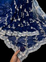 Soft jorjet saree - Image 6