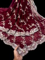 Soft jorjet saree - Image 5