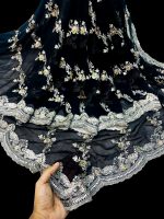 Soft jorjet saree - Image 4